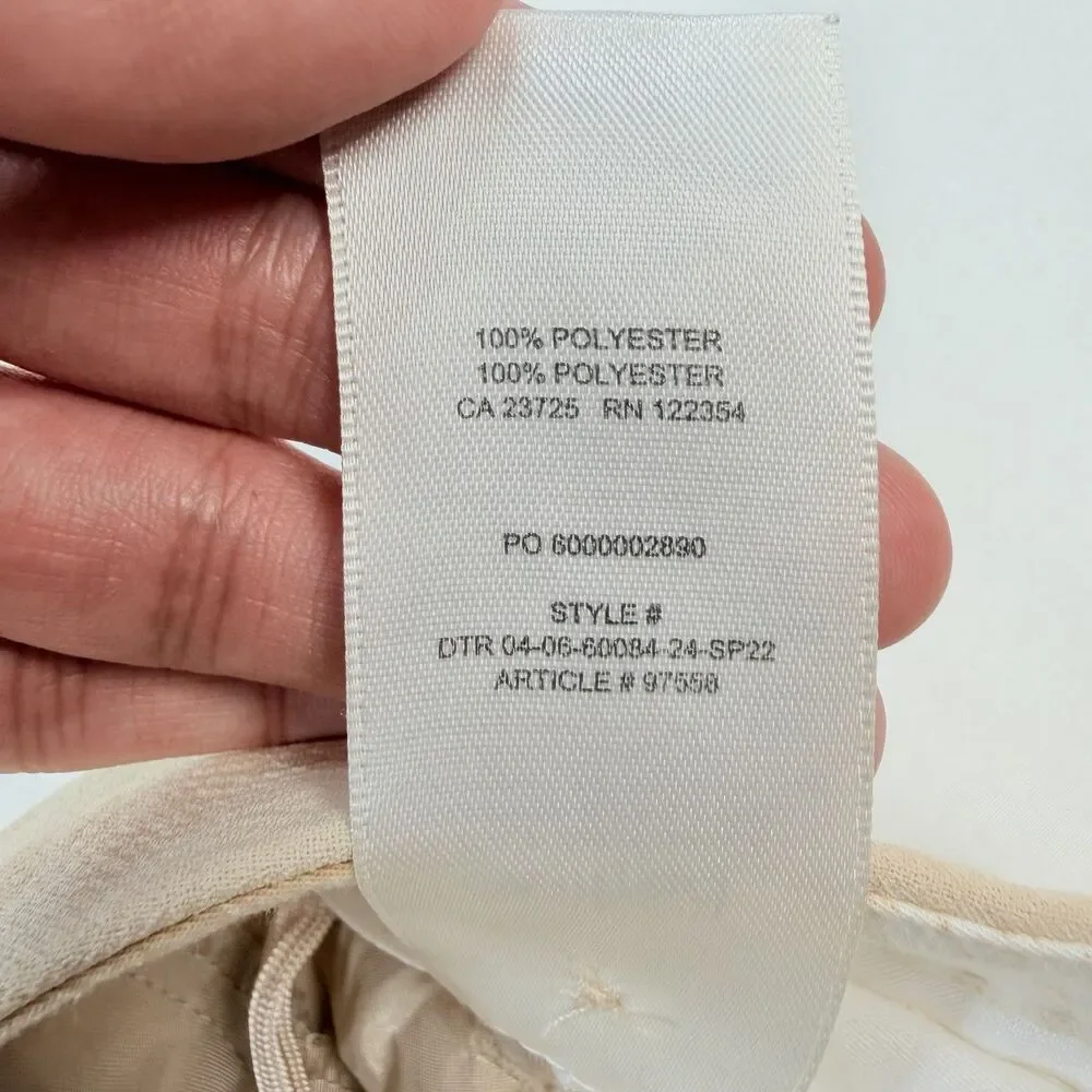 Aritzia Wilfred Effortless Pant Cropped Sz 00 Cream Pleated Minimalist Art 97558 - Picture 9 of 9